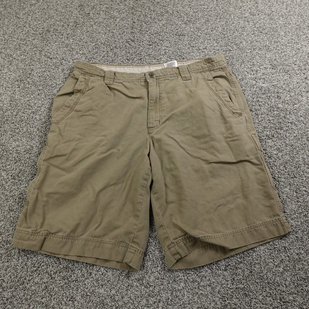 Columbia Shorts Mens 36 Brown Tan Canvas Cargo Utility Hiking Fishing Outdoor